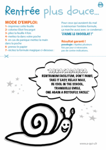 Pour une Rentrée plus douce avec A-qui-S