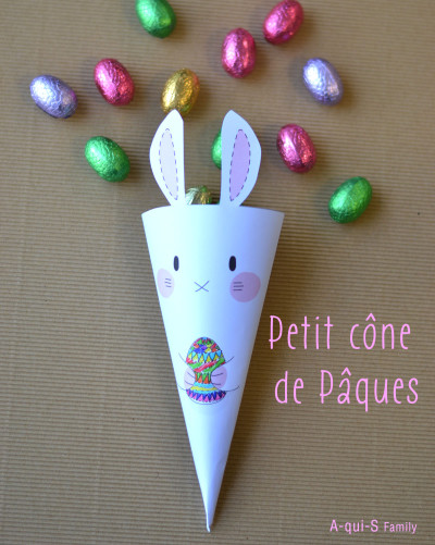 DIY de Pâques : Le petit cône Lapin pour les œufs en chocolat