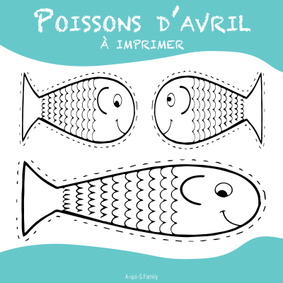 Poissons d’avril à imprimer et à colorier pour le 1er avril !