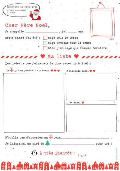 Lettre au Père Noël à imprimer : à télécharger gratuitement ici !