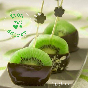 La recette des sucettes Kiwi-Chocolat