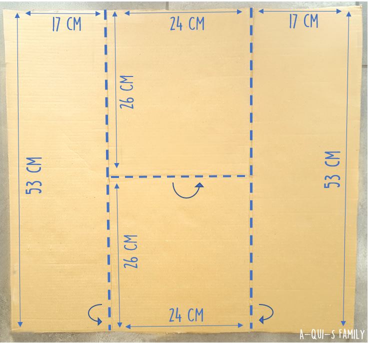 Schema carton plieur vêtement