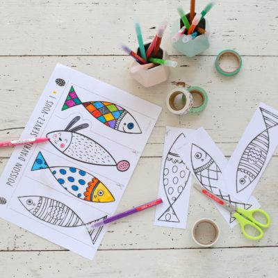 Poissons d’avril : Printable à découper ( spécial Pâques )