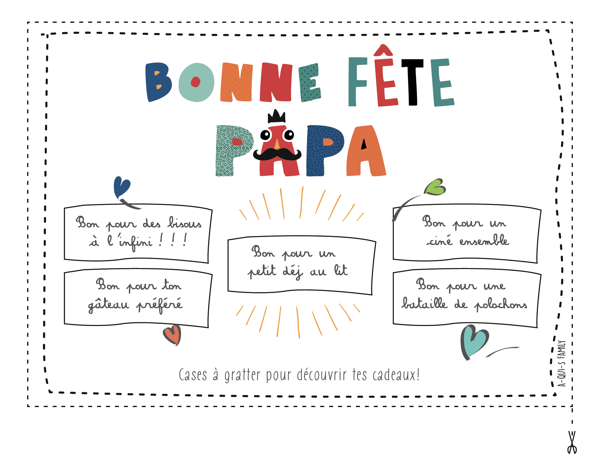 Carte a gratter CADEAU PAPA