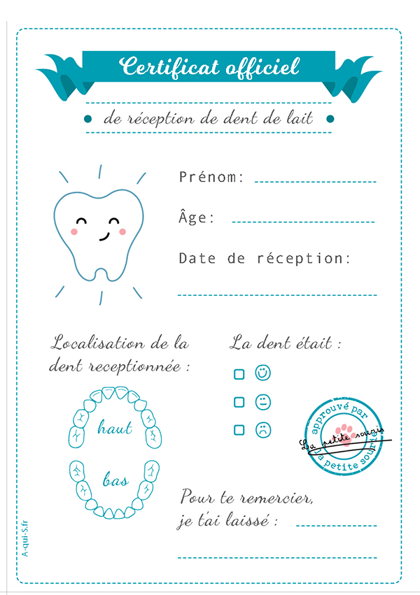 Carte Petite Souris A Imprimer Certificat Officiel