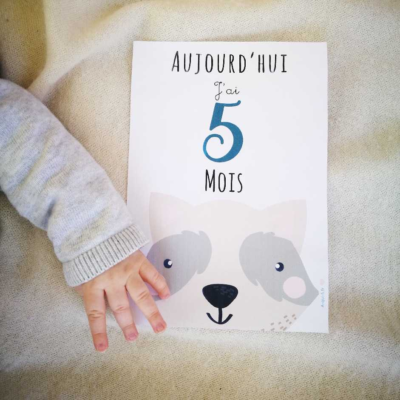 Une photo chaque mois avec bébé : les cartes à imprimer