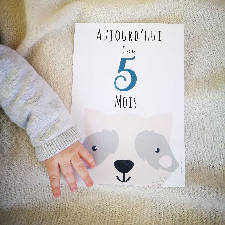 Une photo chaque mois avec bébé : les cartes à imprimer 